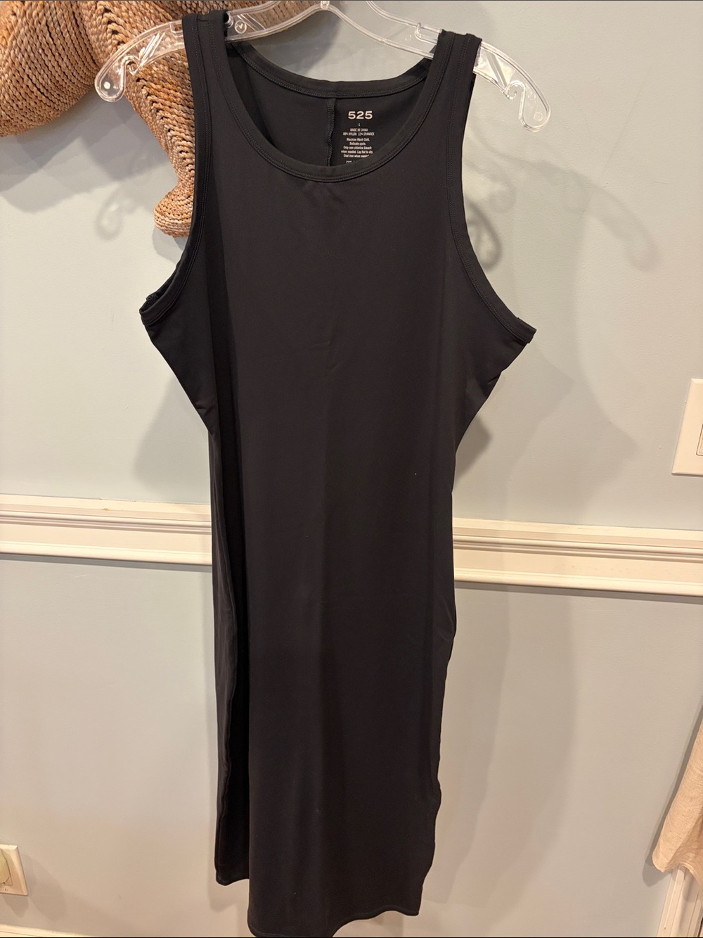 525 America Black Sleeveless Midi Tank Dress
